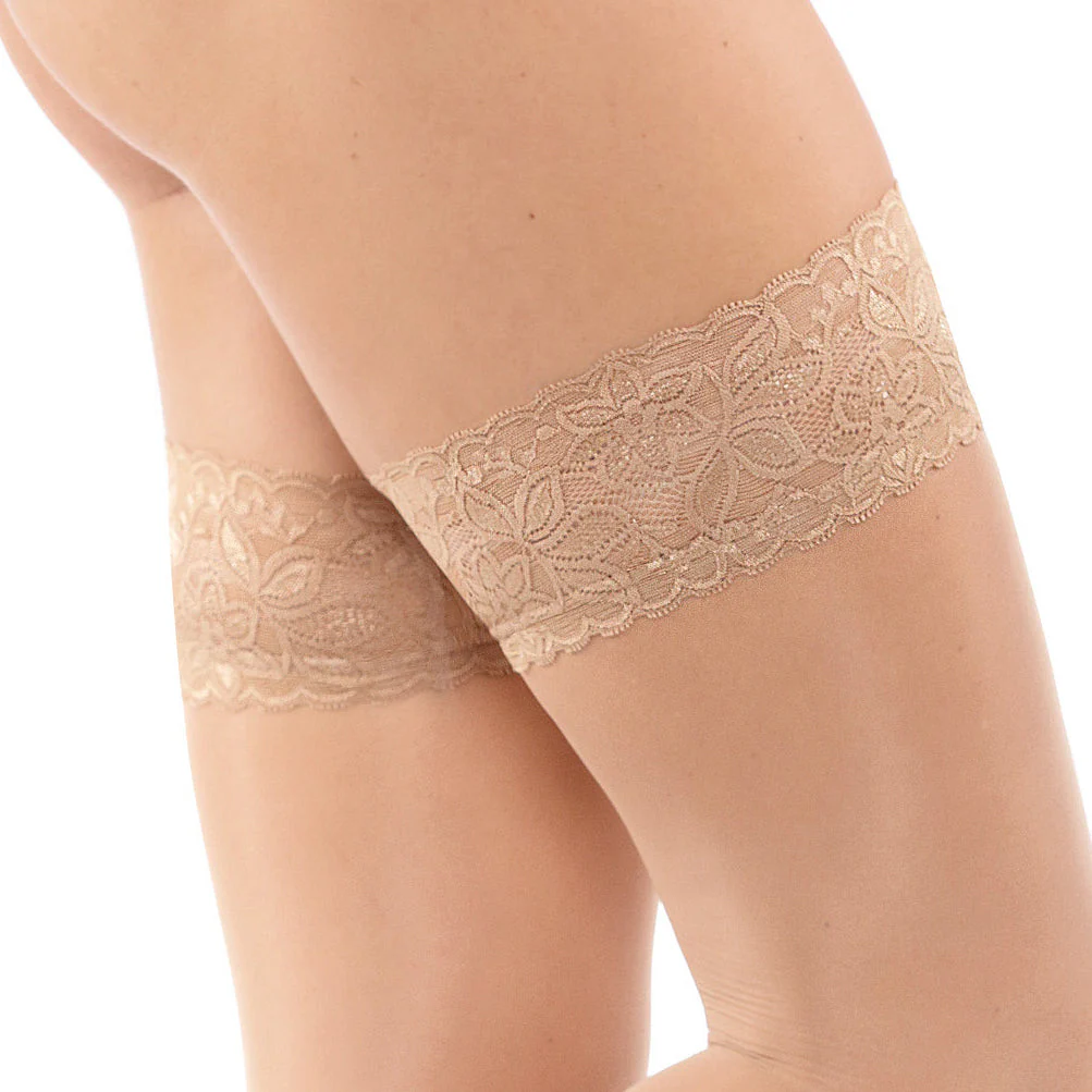 Elegant Lace Hold-Up Stockings Gorteks Bridal 15 Den - Image 5