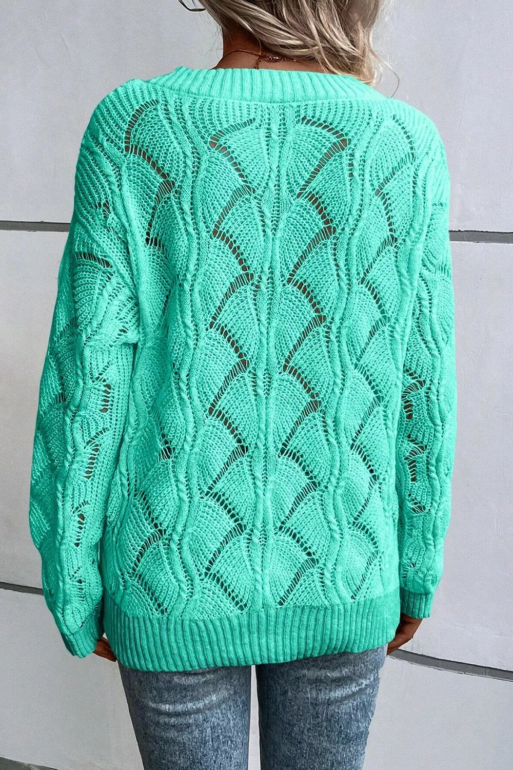 Elegant Texture V-Neck Knit Top - Image 6