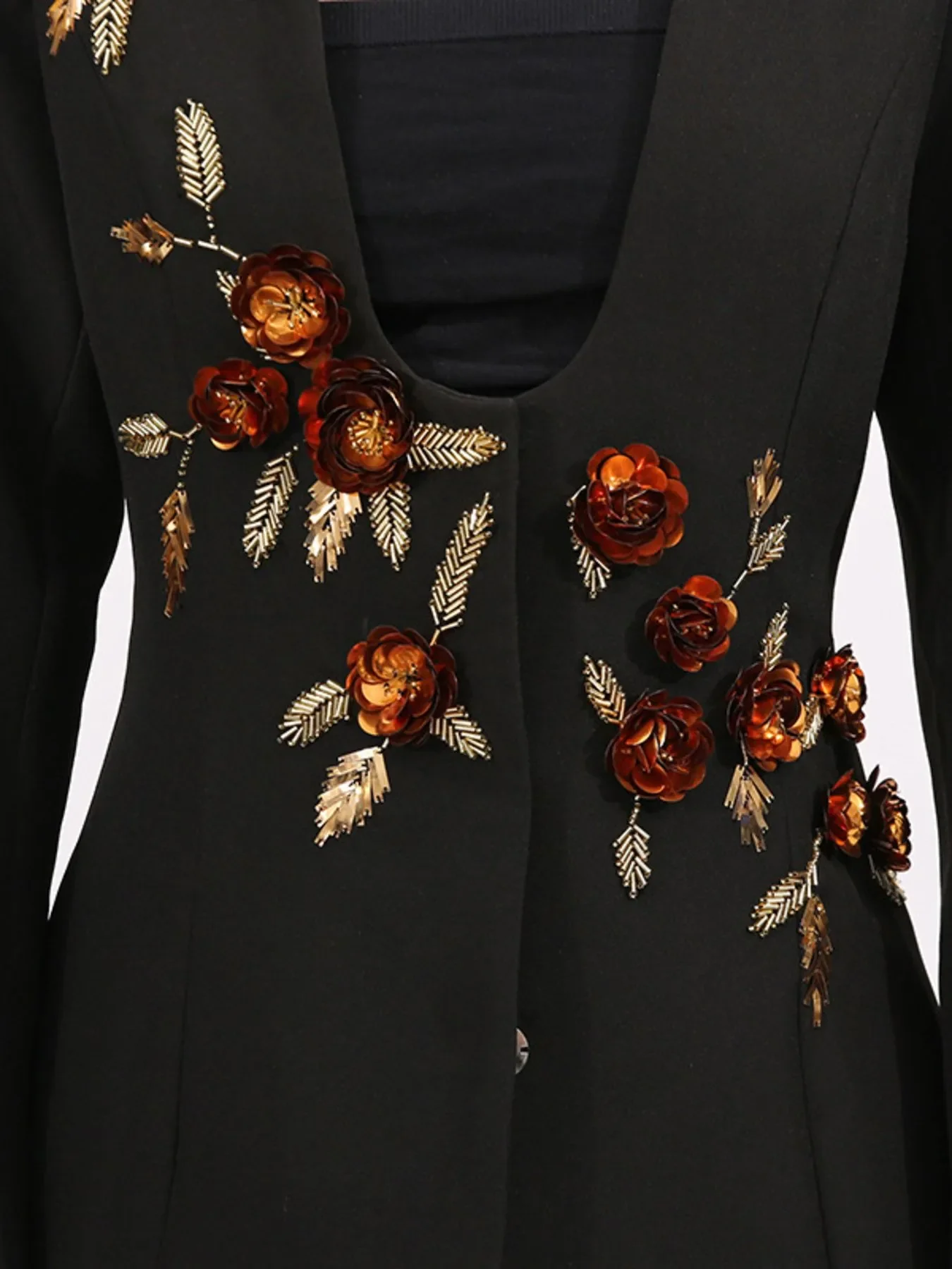 Embroidered Long Sleeve Blazer - Image 2
