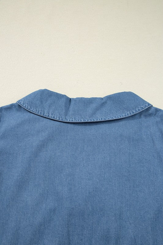 Emmy Sleeve Tied Peplum Top - Image 4