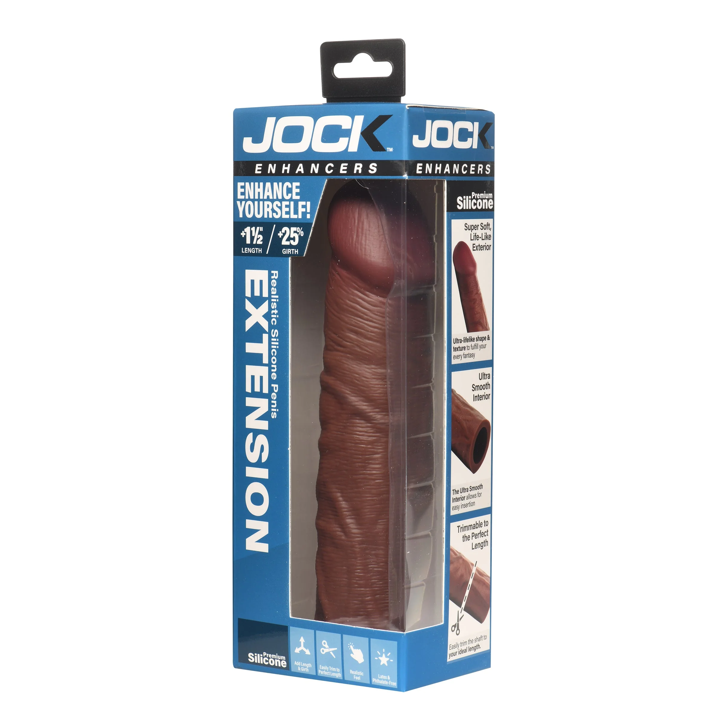 Enhancers 1.5" Silicone Penis Extension Sleeve - Dark - Image 6
