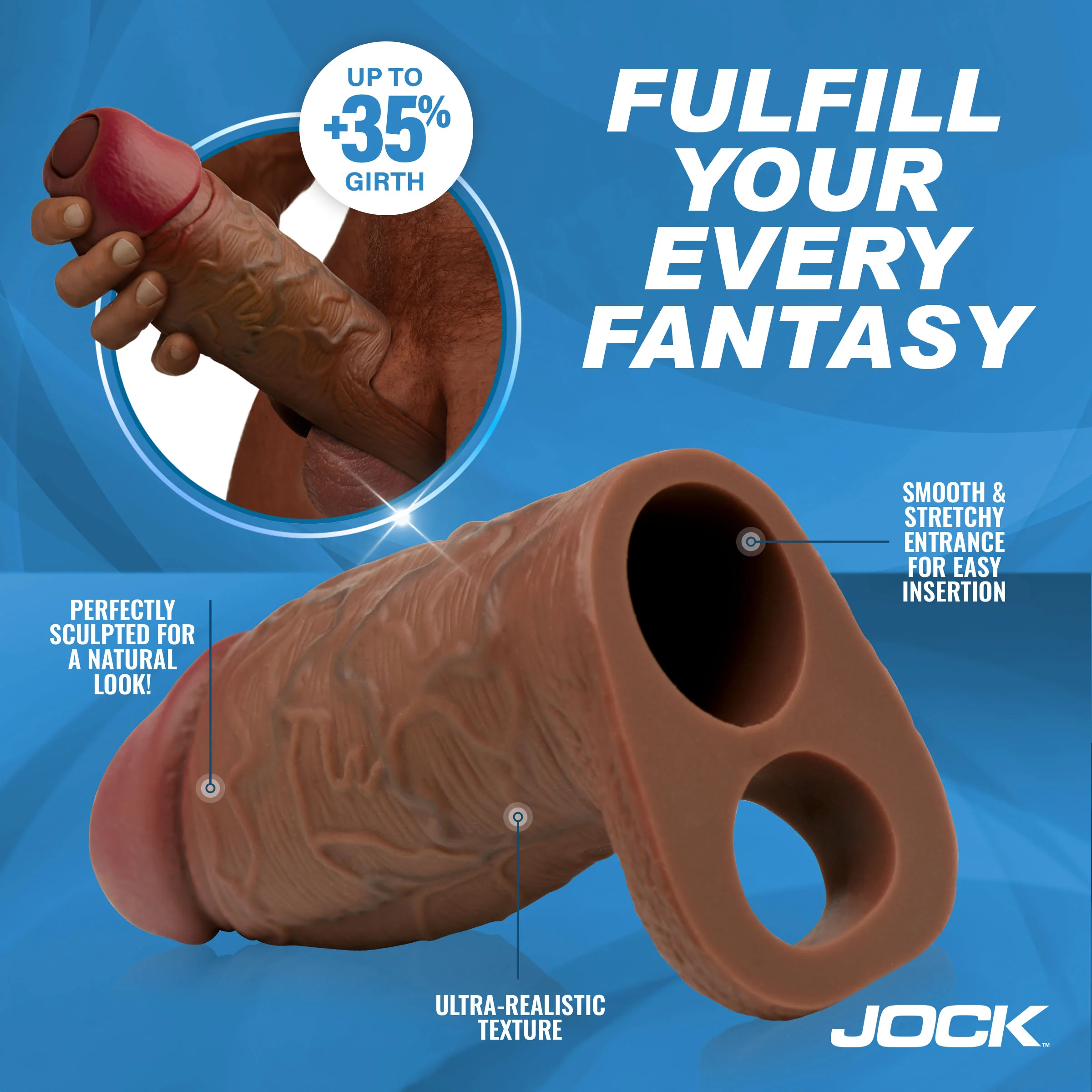 Enhancers Silicone Penis Extension Sleeve - Dark - Image 6