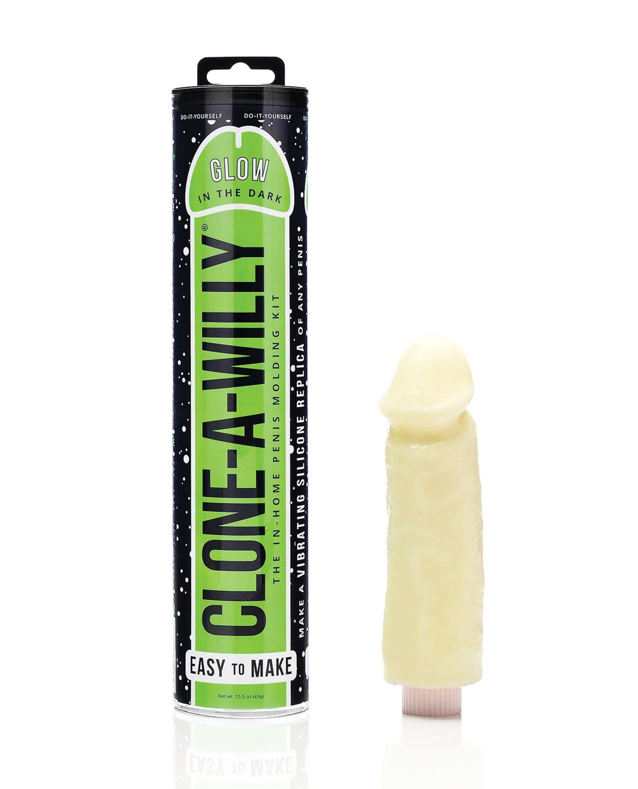 Clone-A-Willy Kit Vibrating Glow in the Dark - Green - Image 2