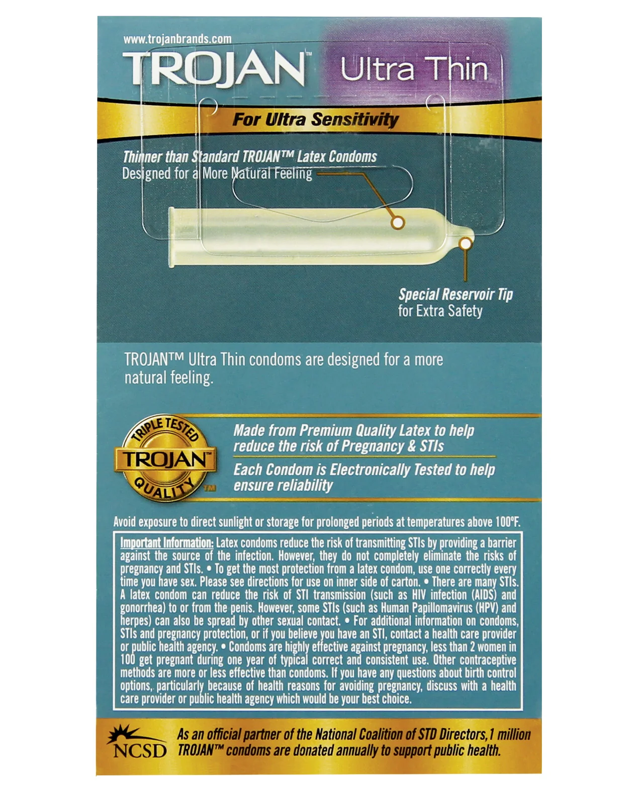 Trojan Ultra Thin Condoms - Box of 12 - Image 2