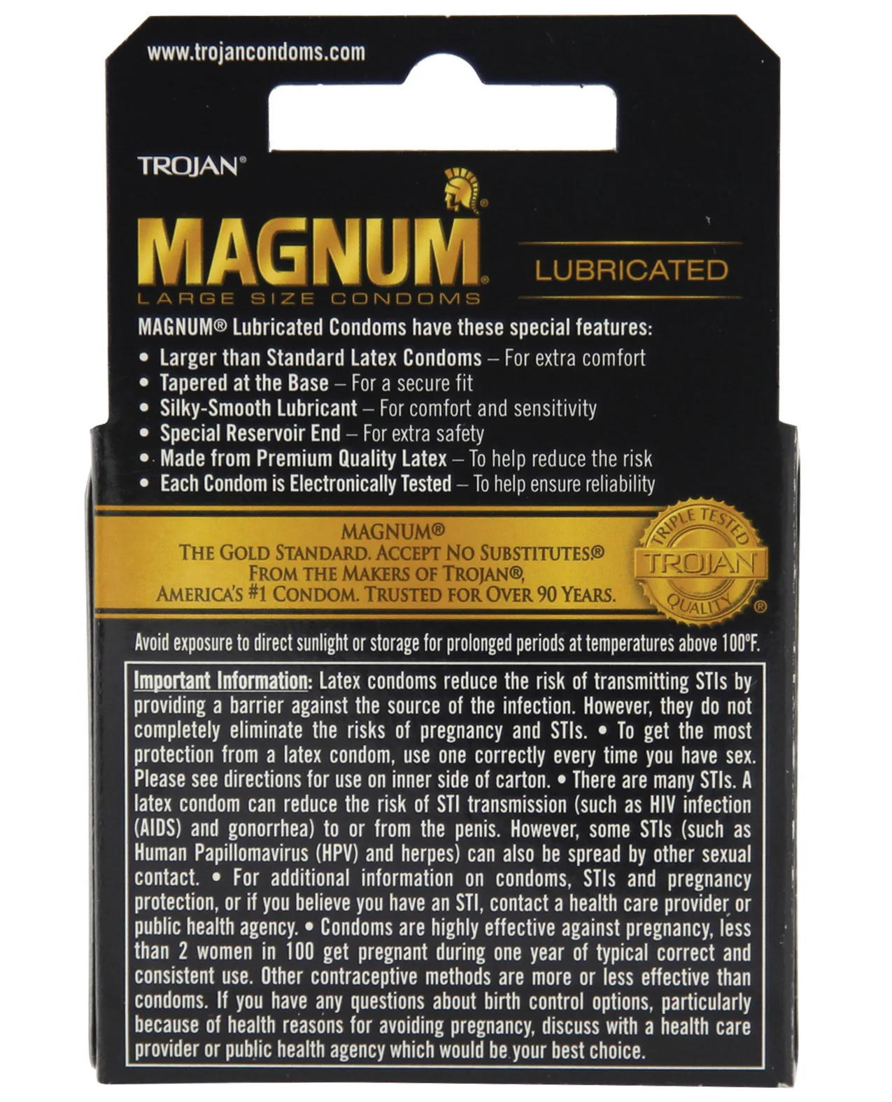 Trojan Magnum Condoms - Box of 3 - Image 2