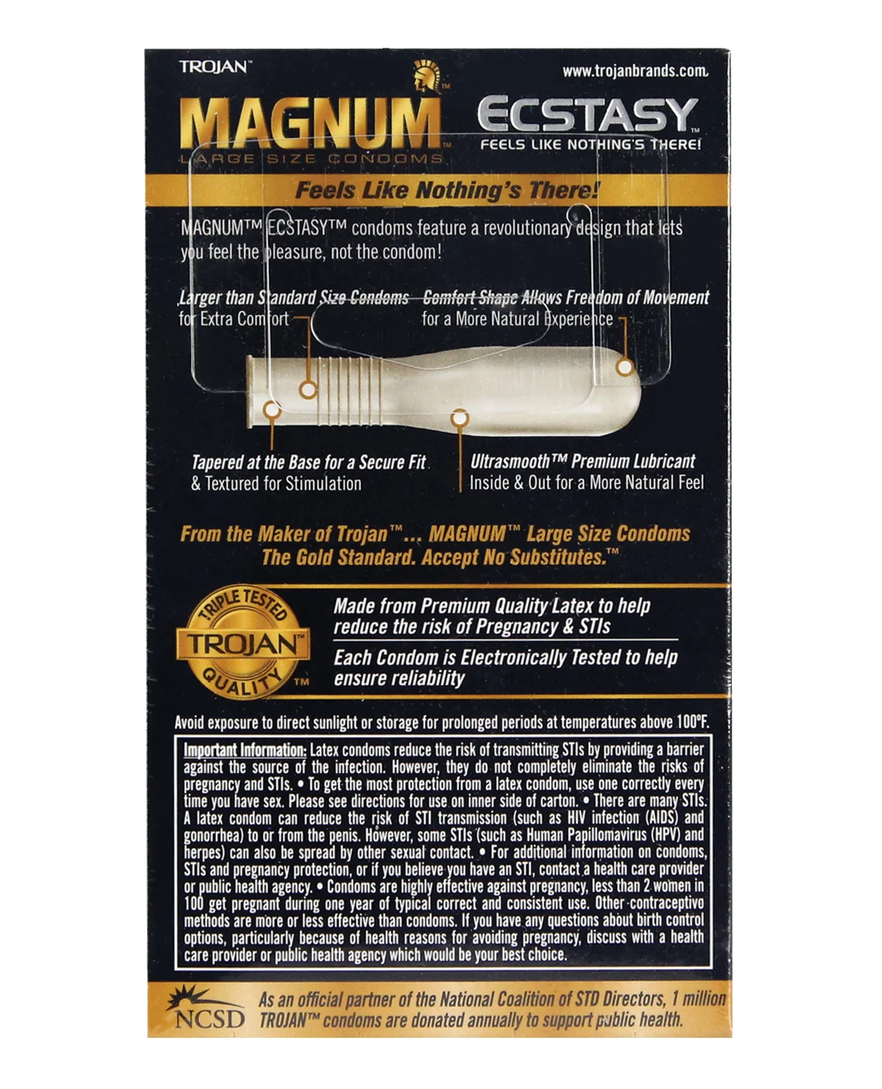 Trojan Magnum Ecstasy Condoms - Box of 10 - Image 2