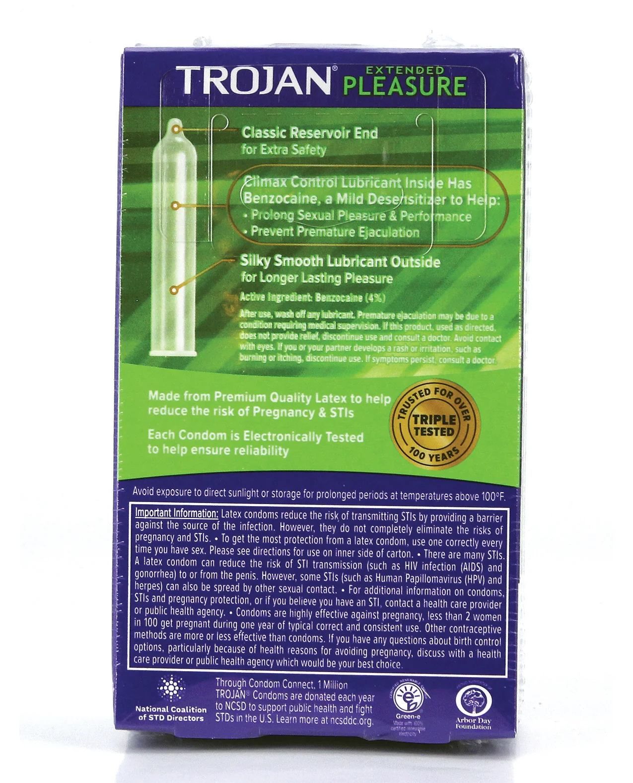 Trojan Extended Pleasure Condoms - Box of 12 - Image 2