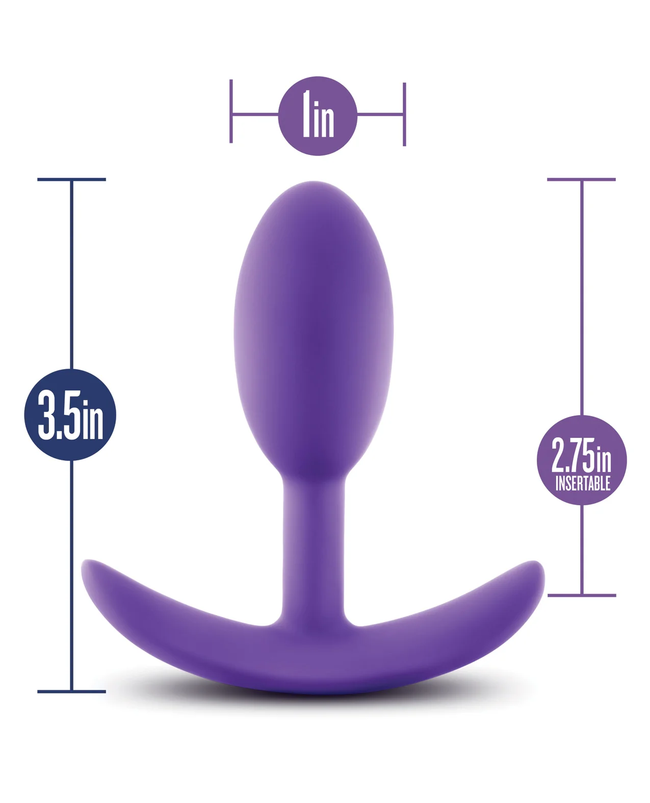 Blush Luxe Wearable Vibra Slim Plug Small - Purple - Image 5