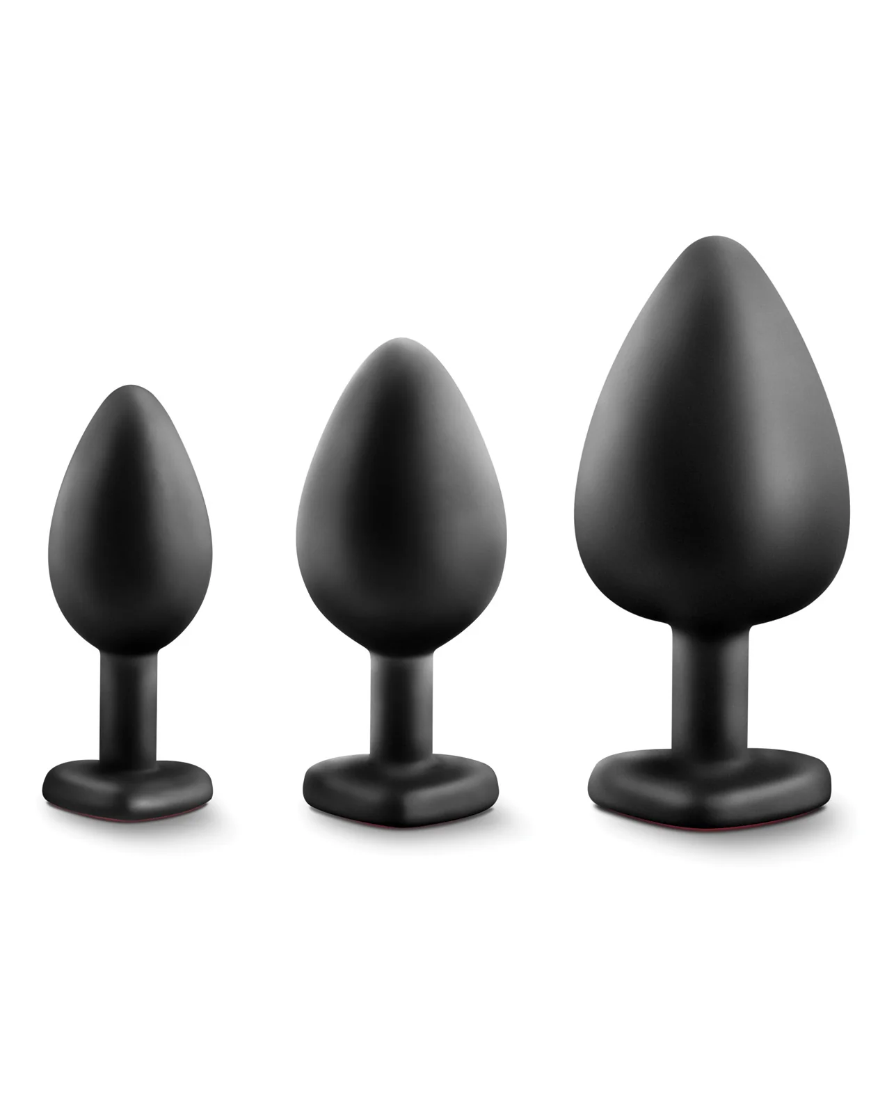Blush Luxe Bling Plugs Training Kit - Black w/Red Gems - Image 2