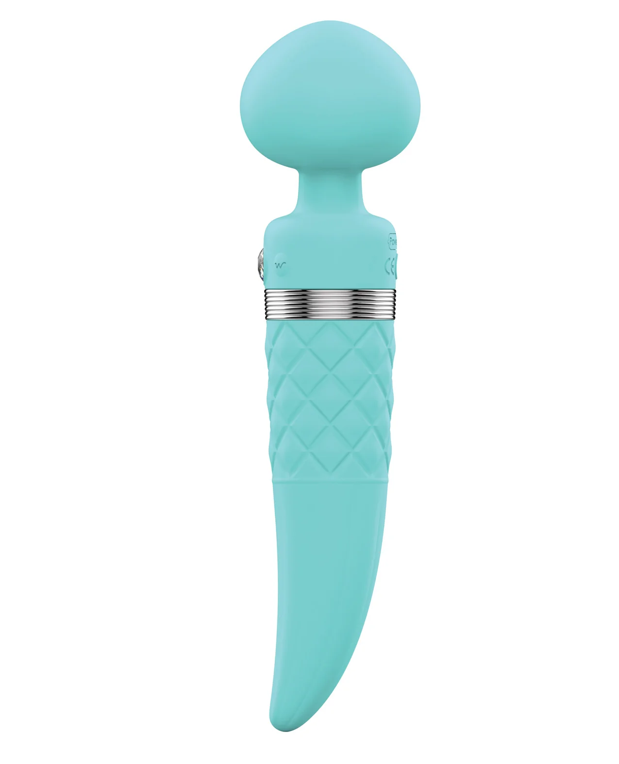 Pillow Talk Sultry Rotating Wand - Teal - Image 3