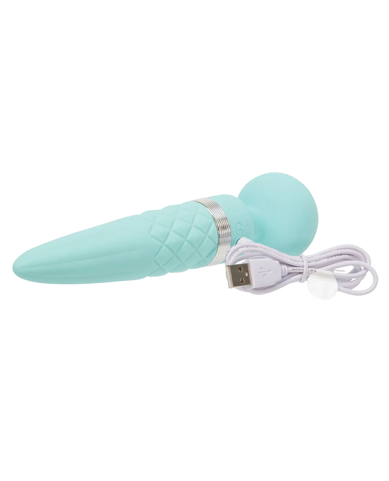 Pillow Talk Sultry Rotating Wand - Teal - Image 4