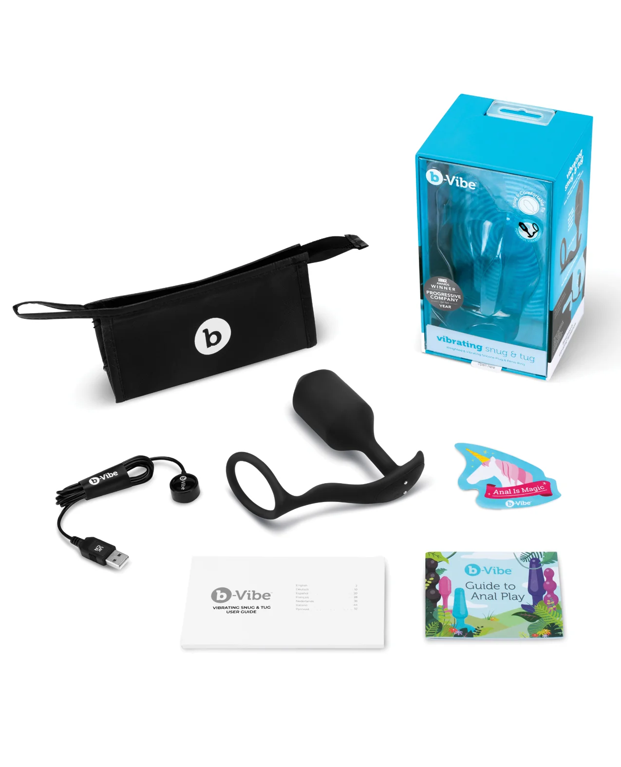 b-Vibe Vibrating Snug & Tug XL - Black - Image 5