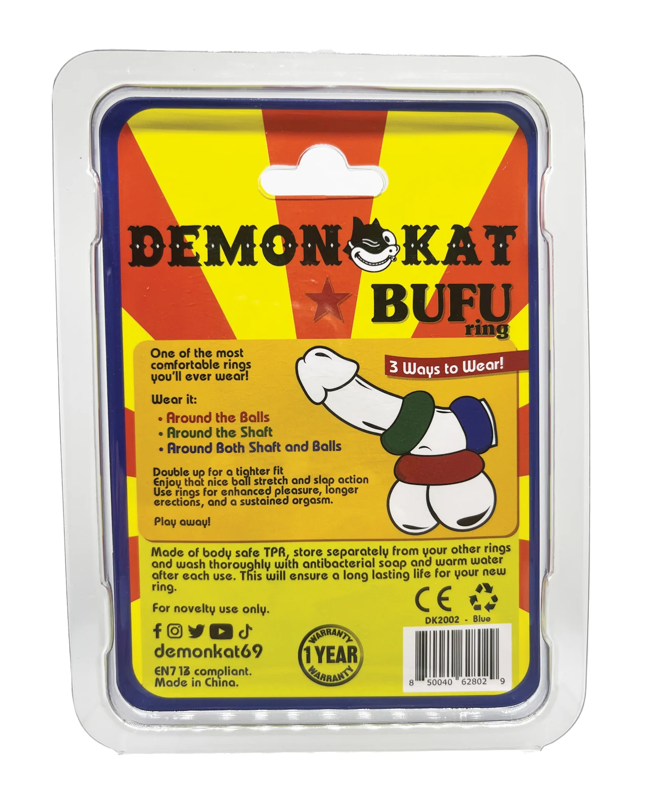 Demon Kat BuFu Ring - Blue - Image 2