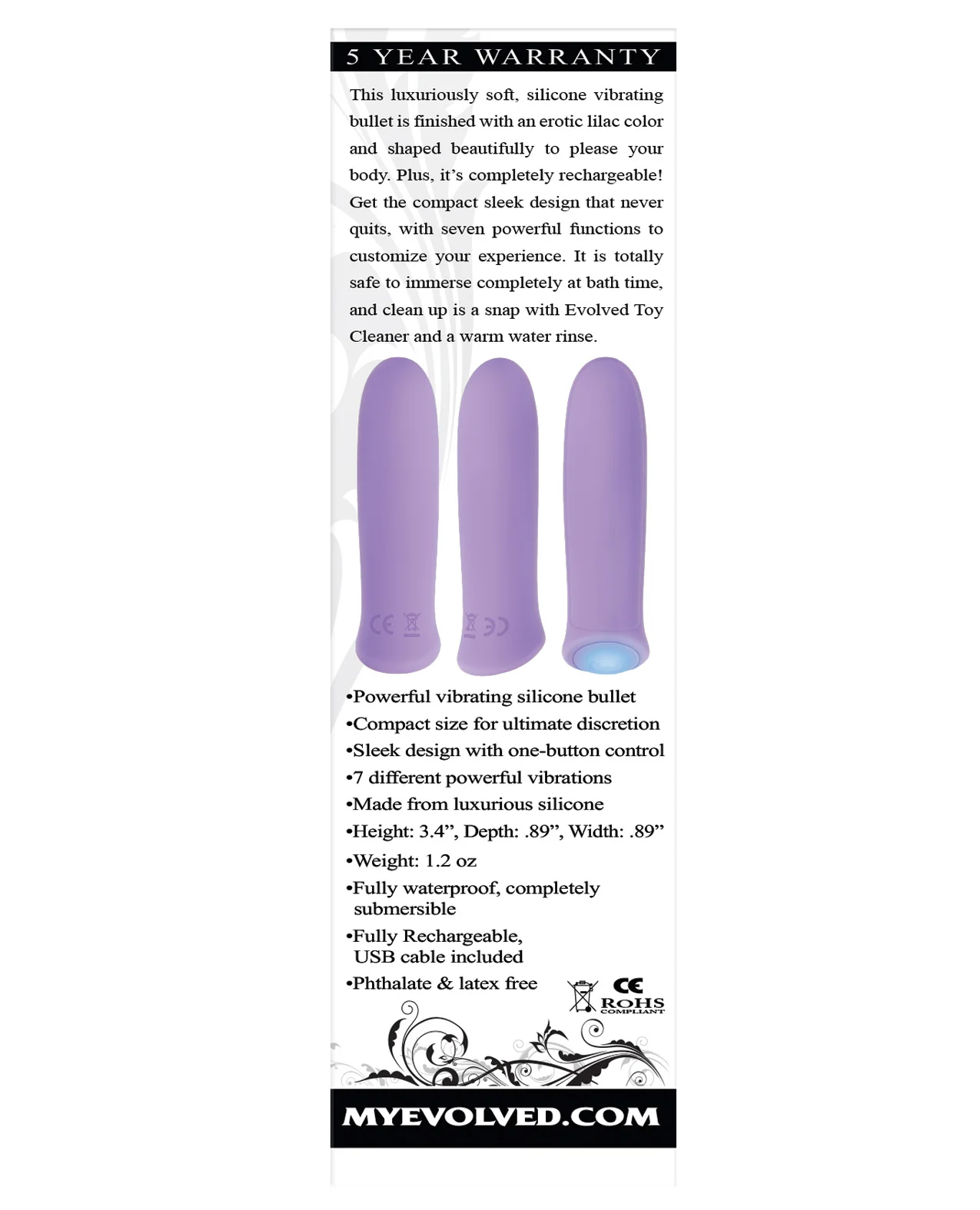 Evolved Purple Haze Rechargeable Bullet - Purple - Image 2