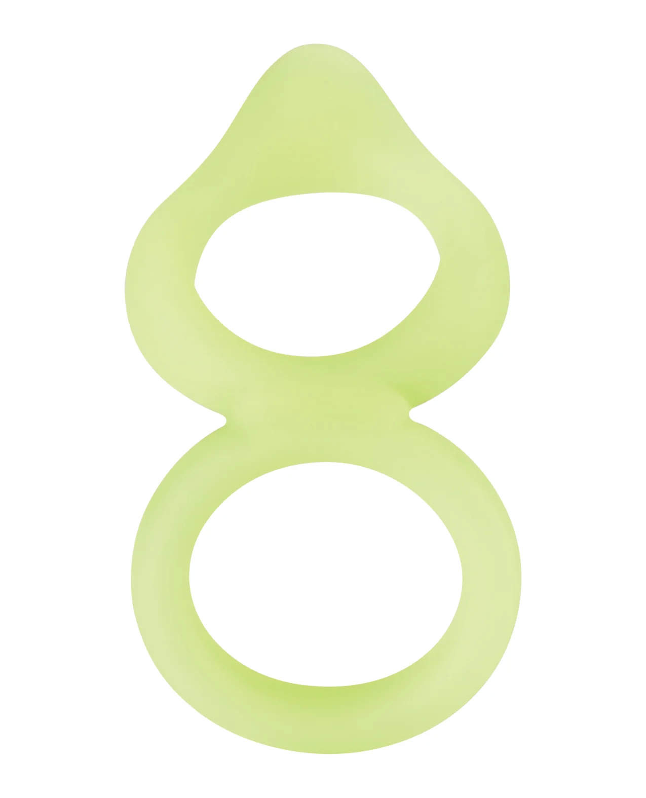 Forto F-88 Double Ring Liquid Silicone Cock Ring - Glow in the Dark - Image 3