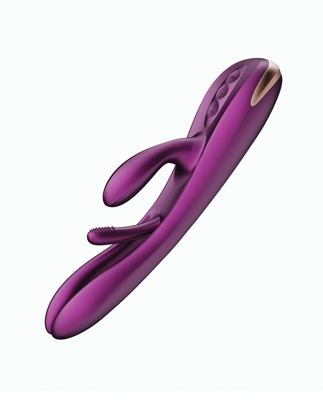 Terri App Controlled Kinky Finger Tapping Rabbit Vibrator - Purple - Image 3