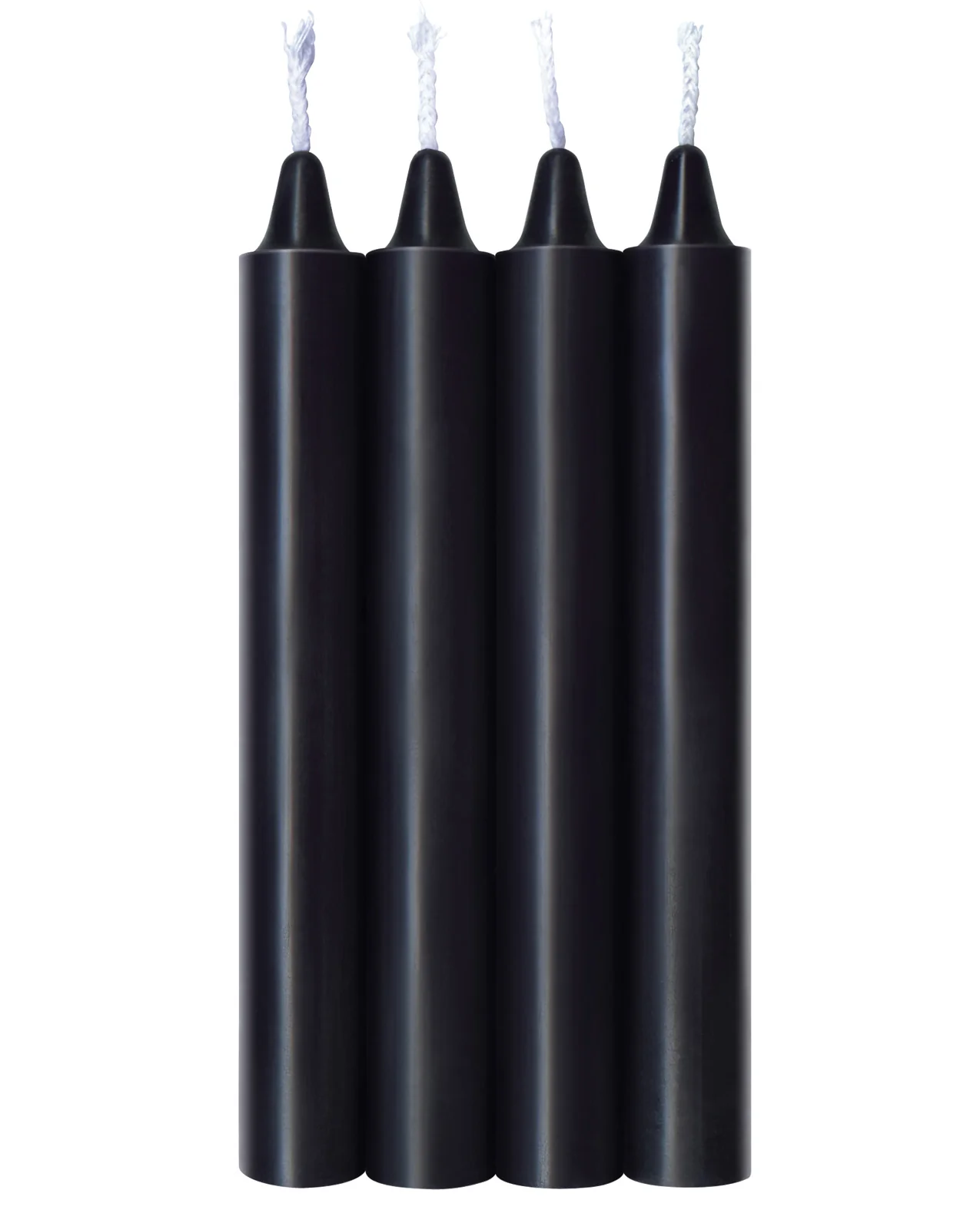 The 9's Make Me Melt Sensual Warm Drip Candles - Jet Black Pack of 4 - Image 2