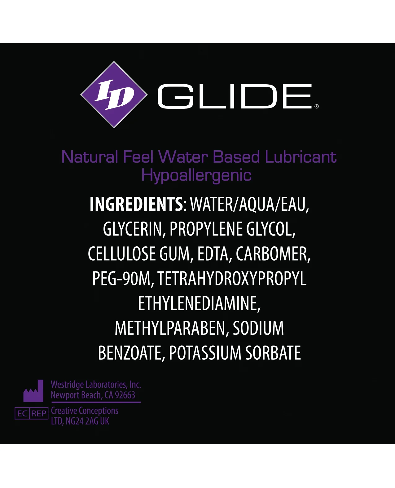 ID Glide Water Based Lubricant - 2.2 oz Flip Cap Bottle - Image 2