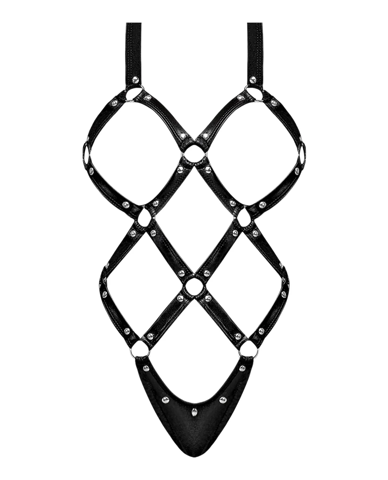 Lust Contessa Cupless Strappy Brazilian Teddy Black L/XL - Image 4
