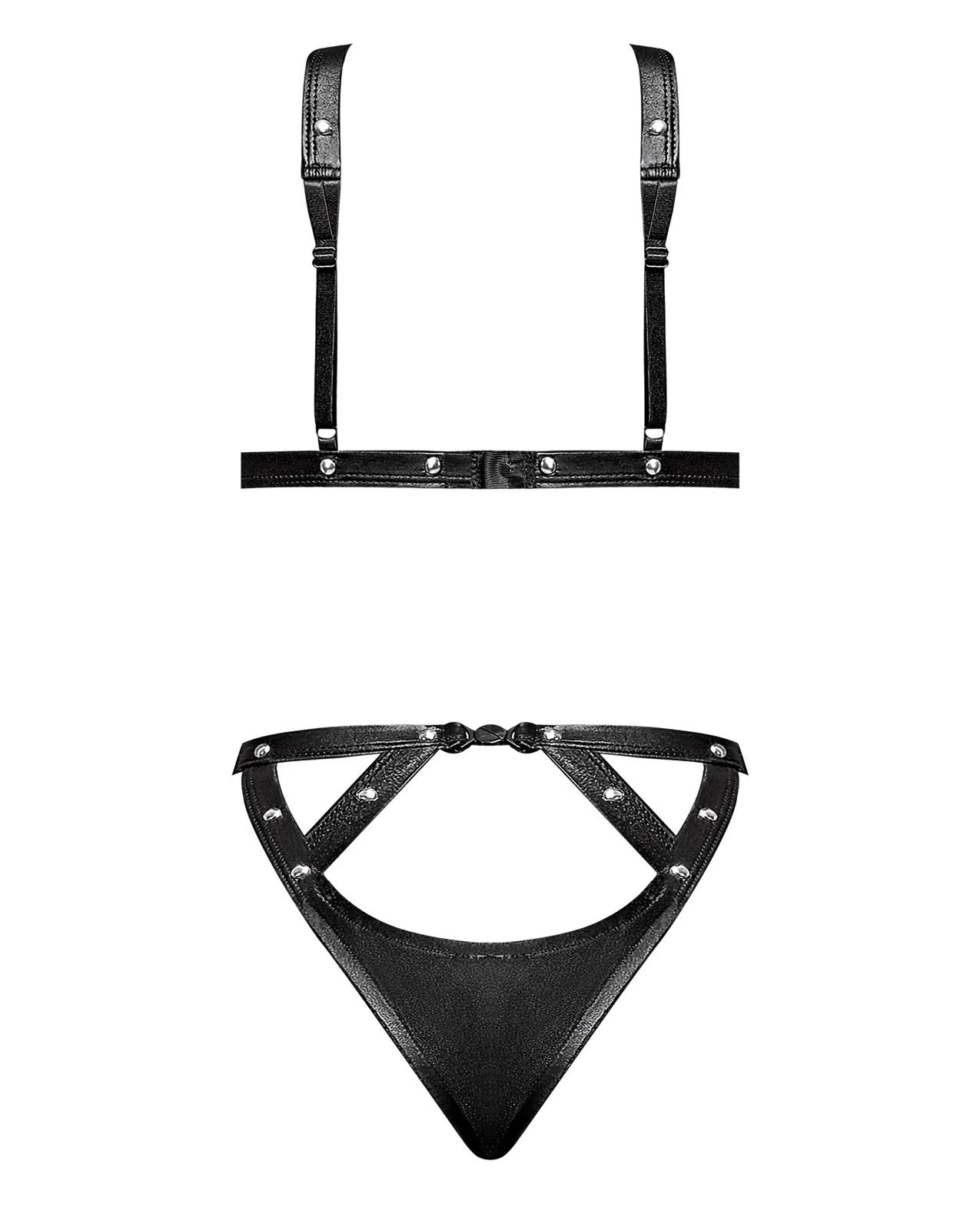 Lust Contessa Cupless Strappy Brazilian Teddy Black L/XL - Image 5