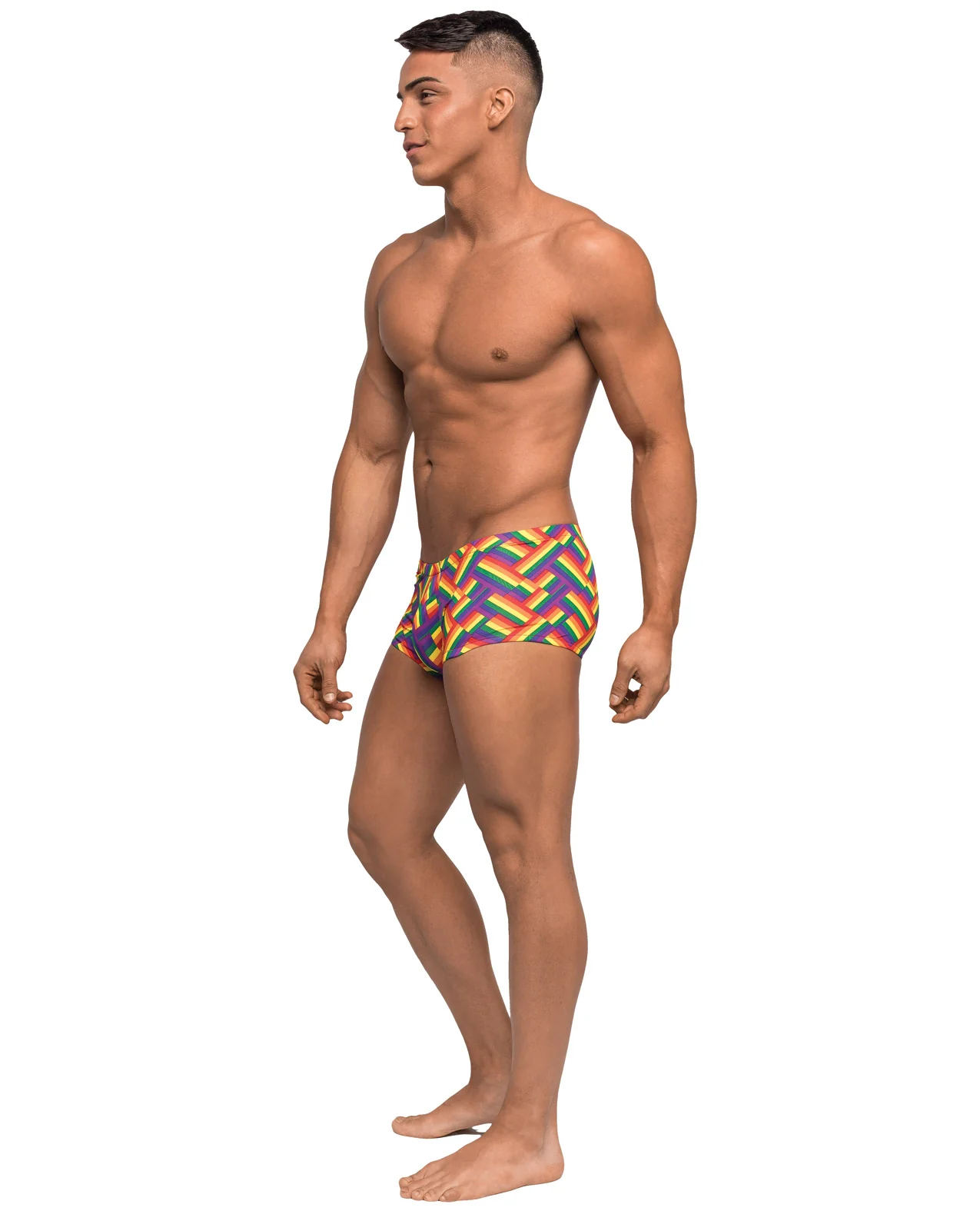 Pride Fest Contoured Pouch Mini Short Rainbow LG - Image 2