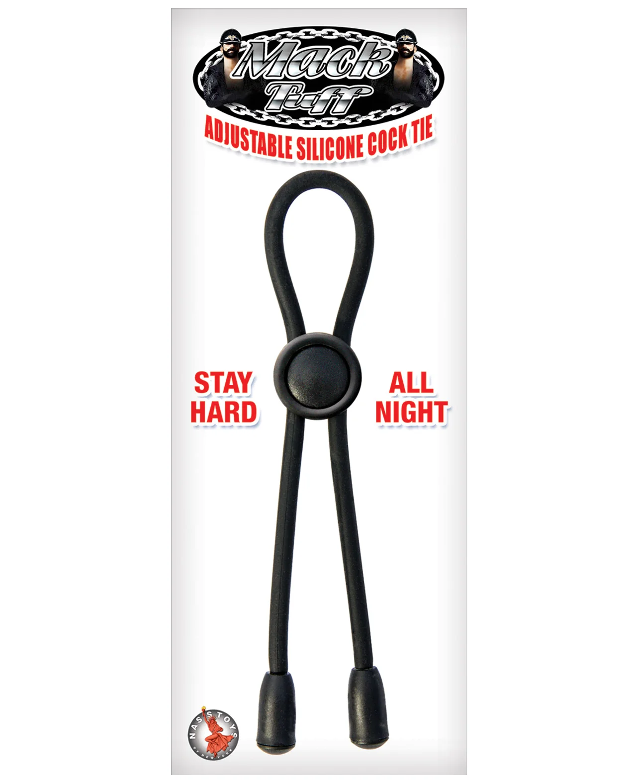 Mack Tuff Adjustable Silicone Cock Tie - Black