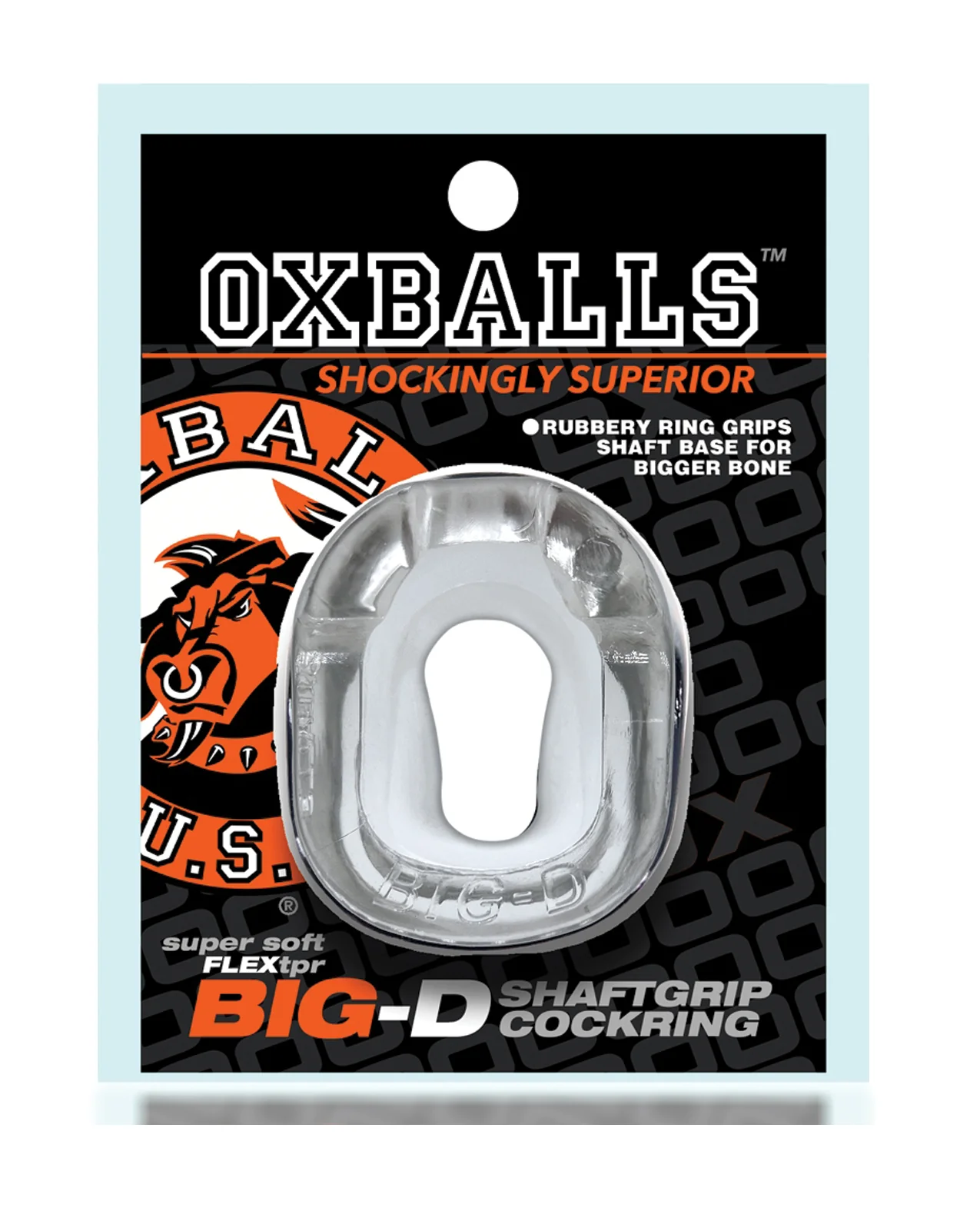 Oxballs Big D Cockring - Clear - Image 5