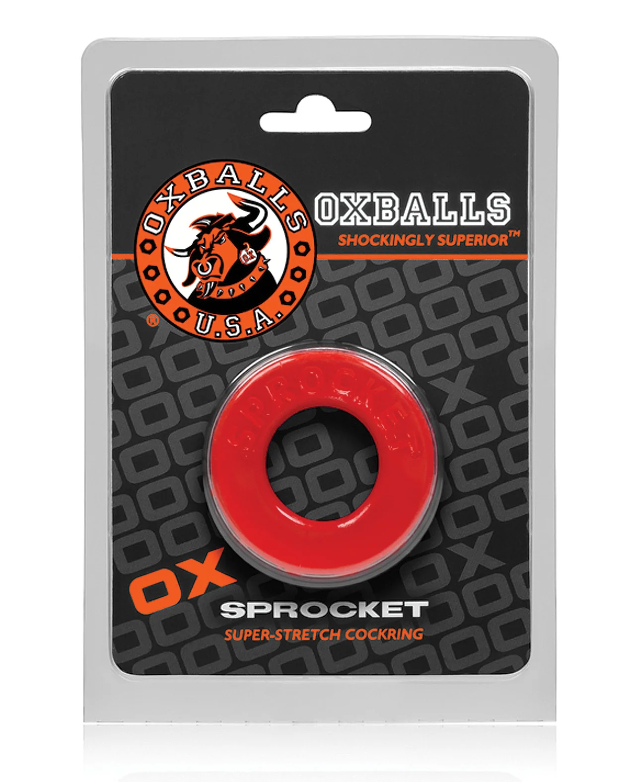 Oxballs Atomic Jock Sprocket Cockring - Red - Image 2