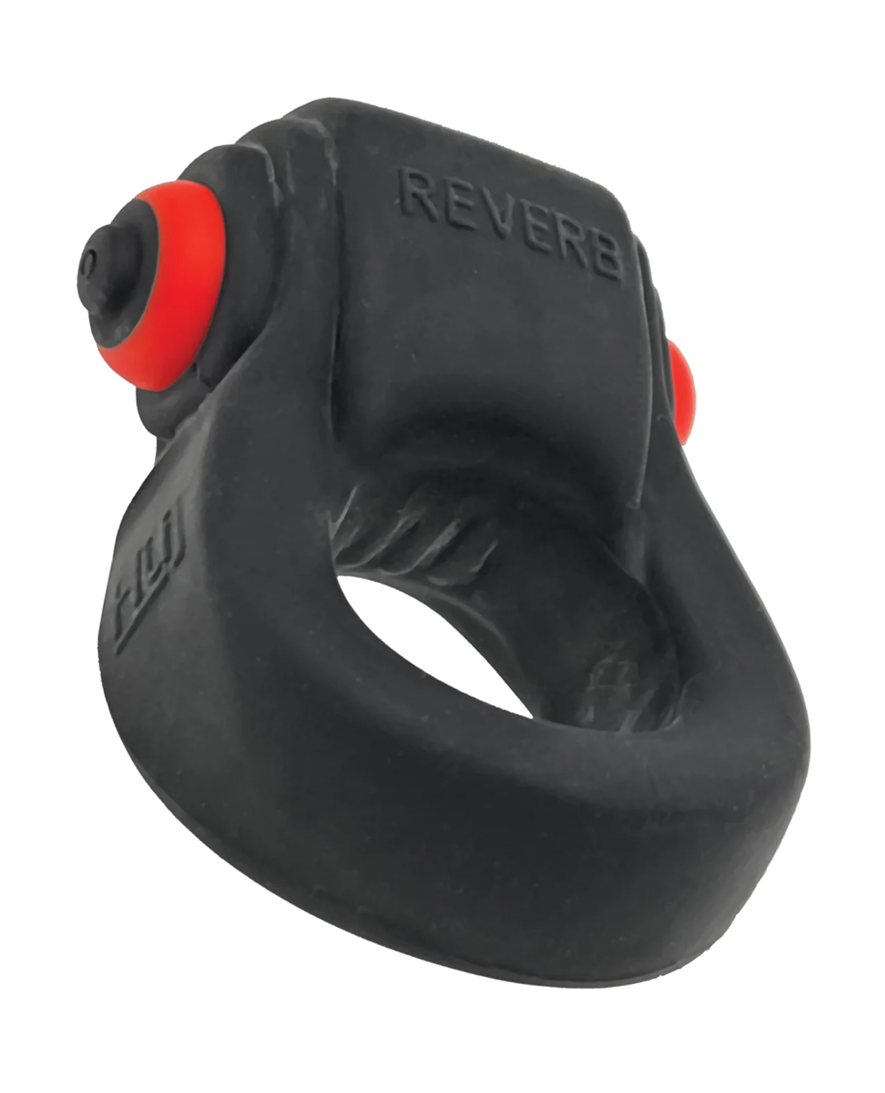 Hunky Junk Revring Cock Ring w/Vibe - Tar w/Red Vibe - Image 3