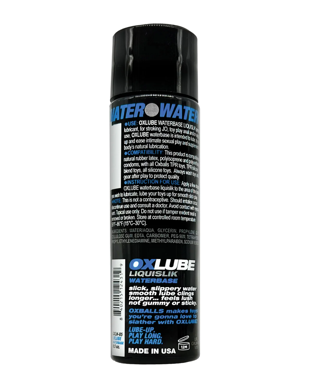 Ox Balls OXLube Liquislik Waterbase - 4.4 oz - Image 2