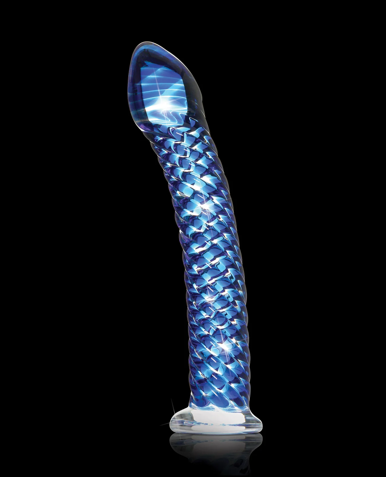 Icicles No. 29 Hand Blown Glass - Clear w/Ridges - Image 4