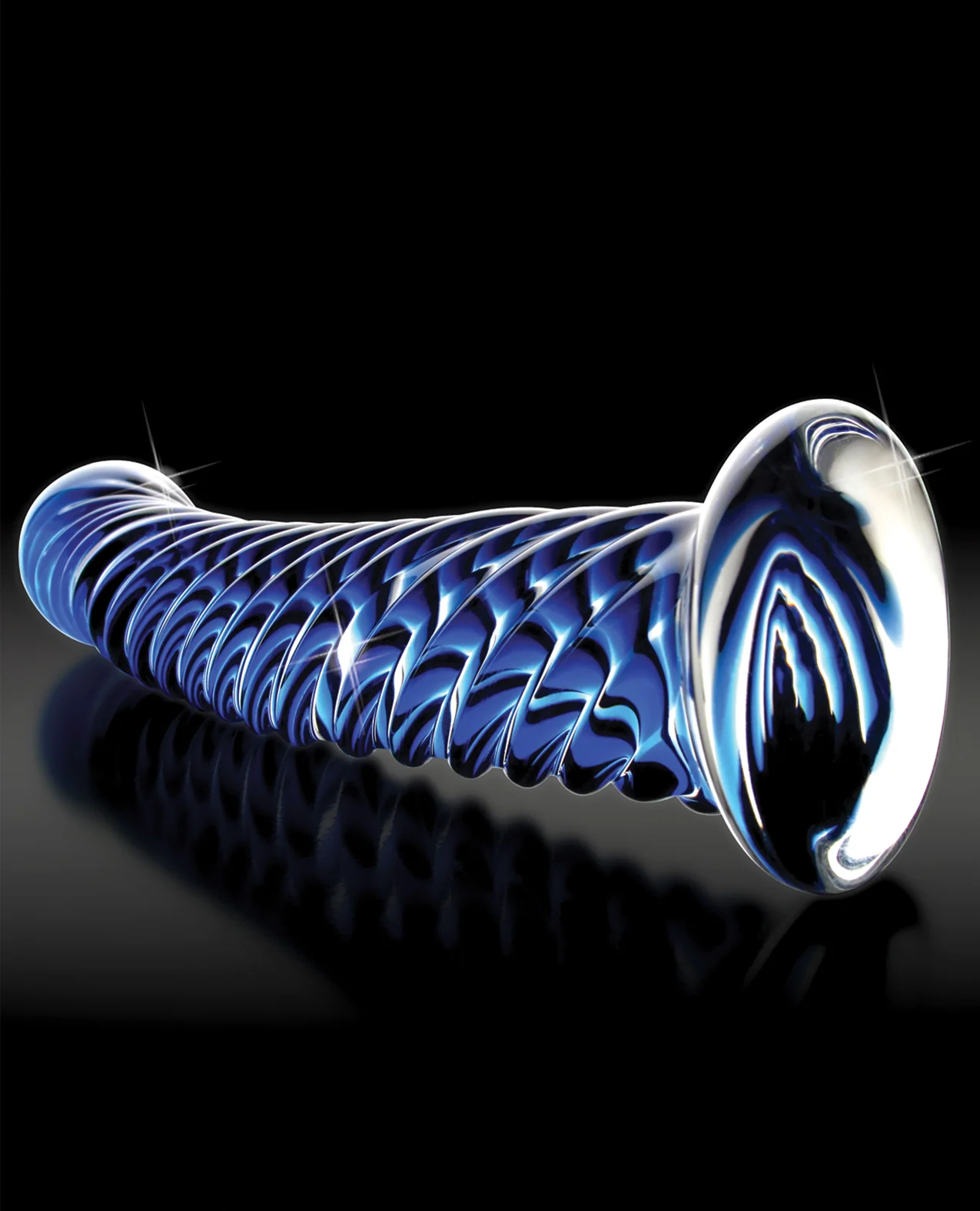 Icicles No. 29 Hand Blown Glass - Clear w/Ridges - Image 5
