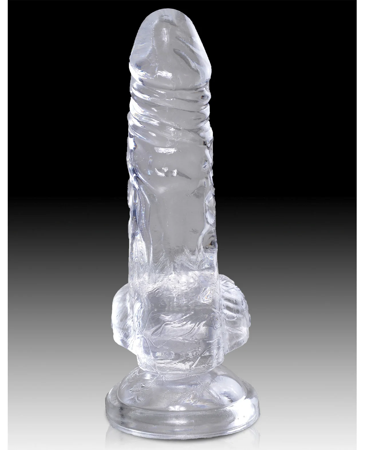 King Cock Clear 4" Cock w/Balls - Image 3