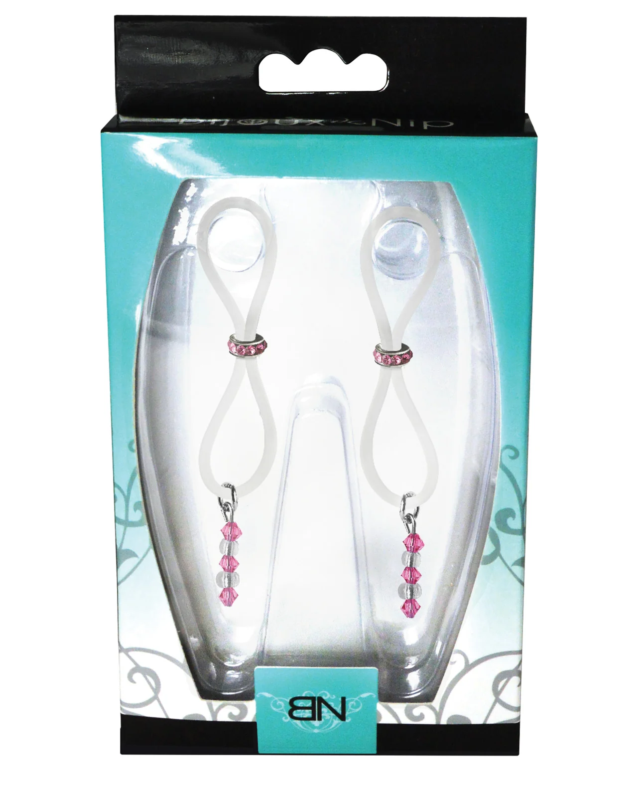 Bijoux de Nip Nipple Halos Pink Gem Slider - Pink/Clear - Image 2