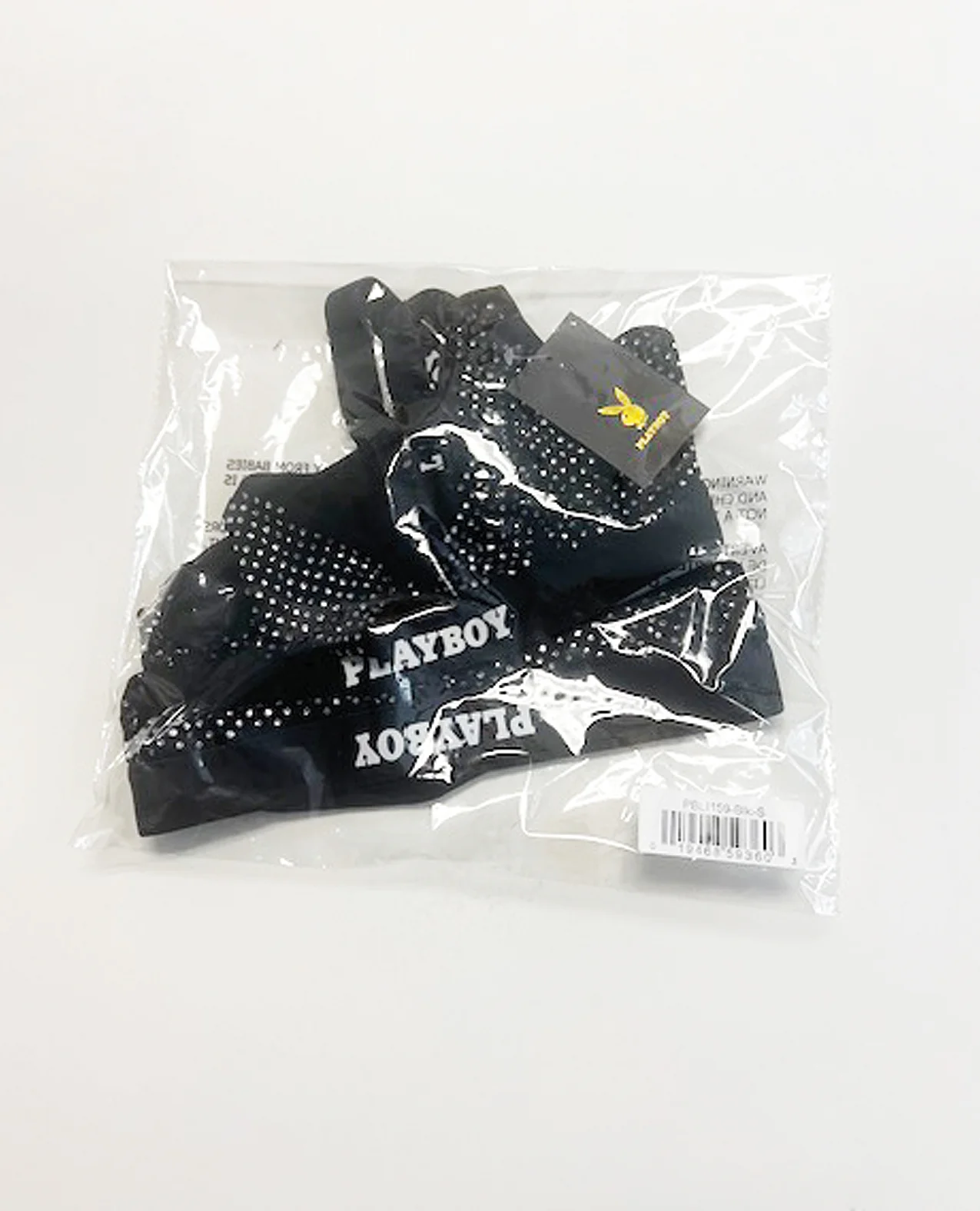 Playboy Disco Fever Rhinestone Bralette w/Thong 2 pc Set - Black XL - Image 3