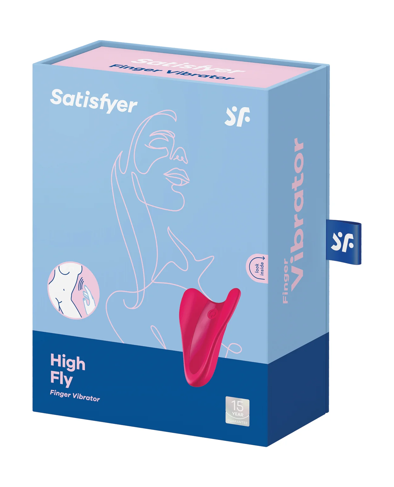 Satisfyer High Fly Finger Vibrator - Red - Image 5