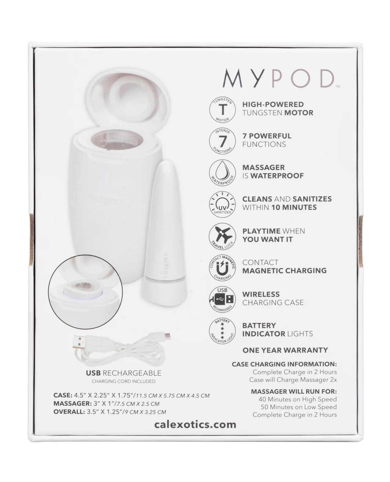 My Pod Vibrating Massager - White - Image 2