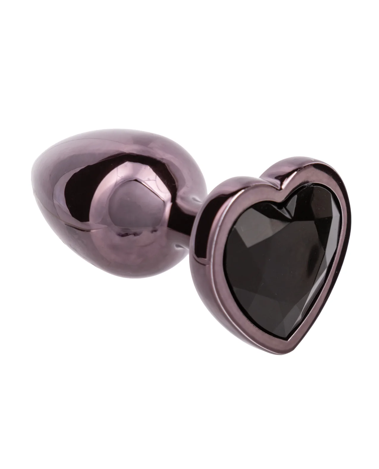Jewel Black Diamond Heart Butt Plug - Small, Black - Image 4