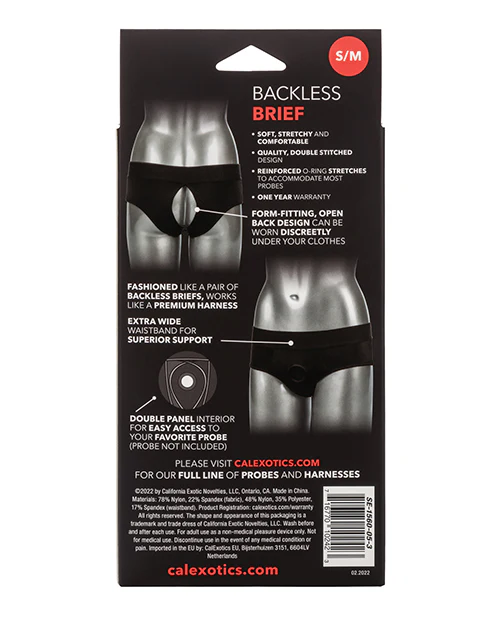 Her Royal Harness Backless Brief - Black - Image 2