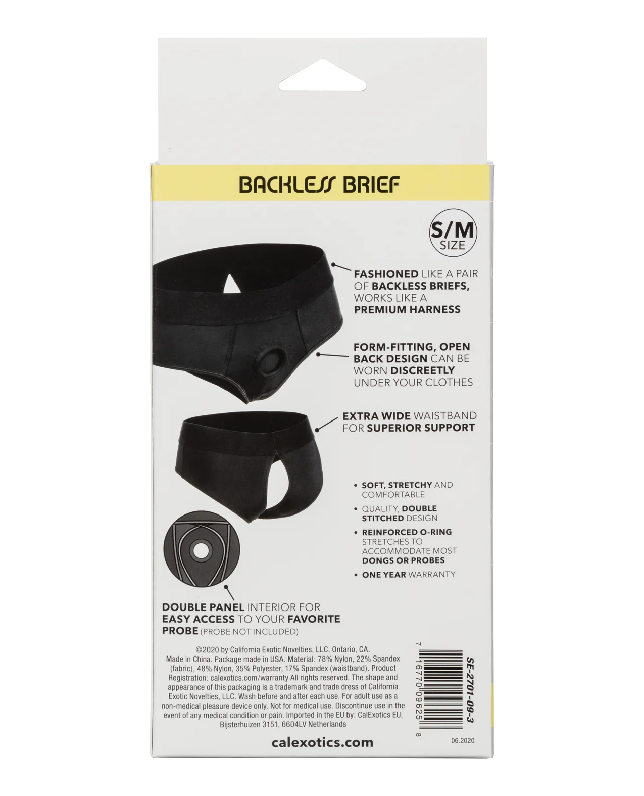 Boundless Backless Brief S/M - Black - Image 2