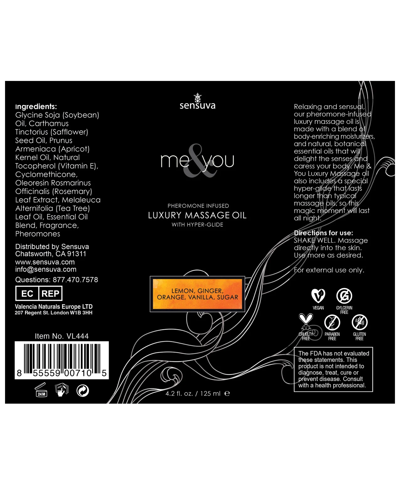 Sensuva Me & You Massage Oil - 4.2 oz Lust in Paradise - Image 2