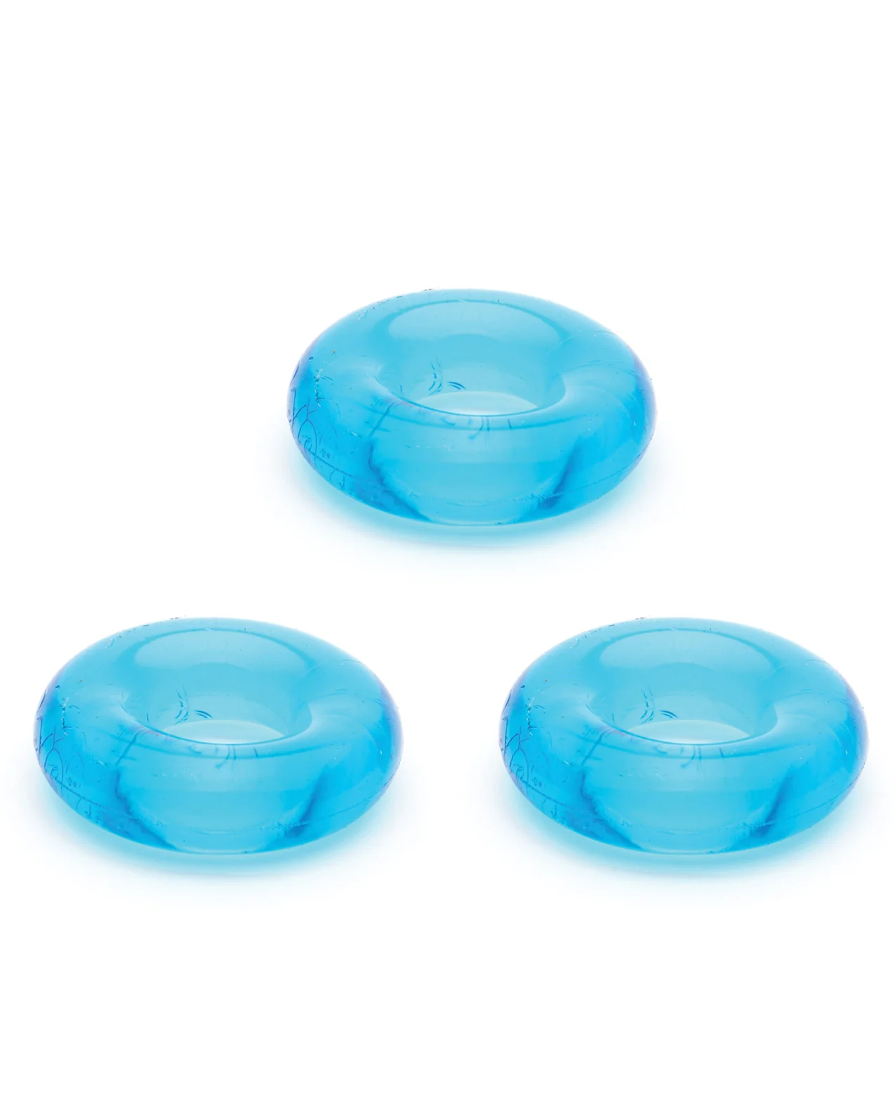Sport Fucker Chubby Cockring Pack of 3 - Ice Blue - Image 4