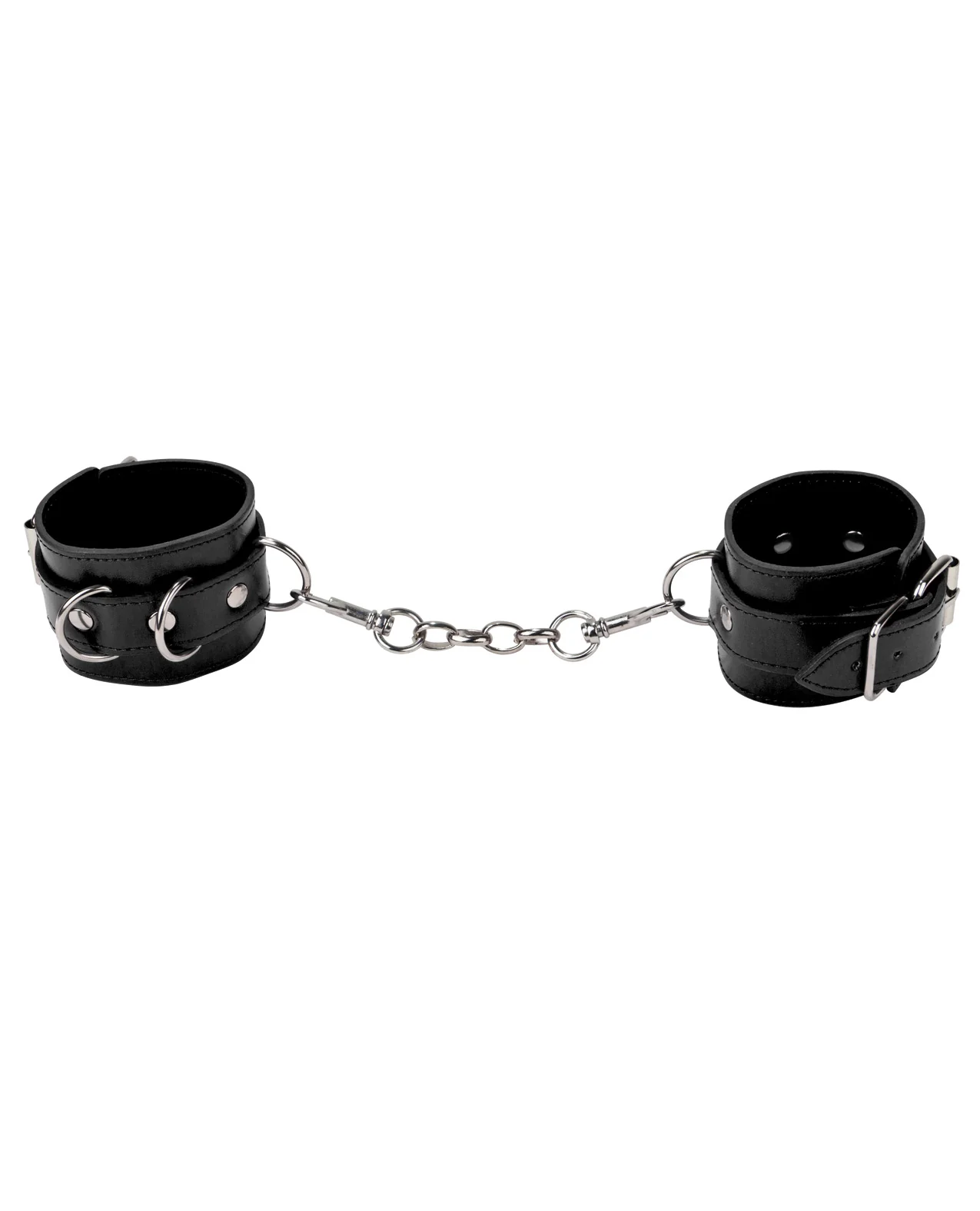 Shots Ouch Leather Cuffs - Black - Image 2