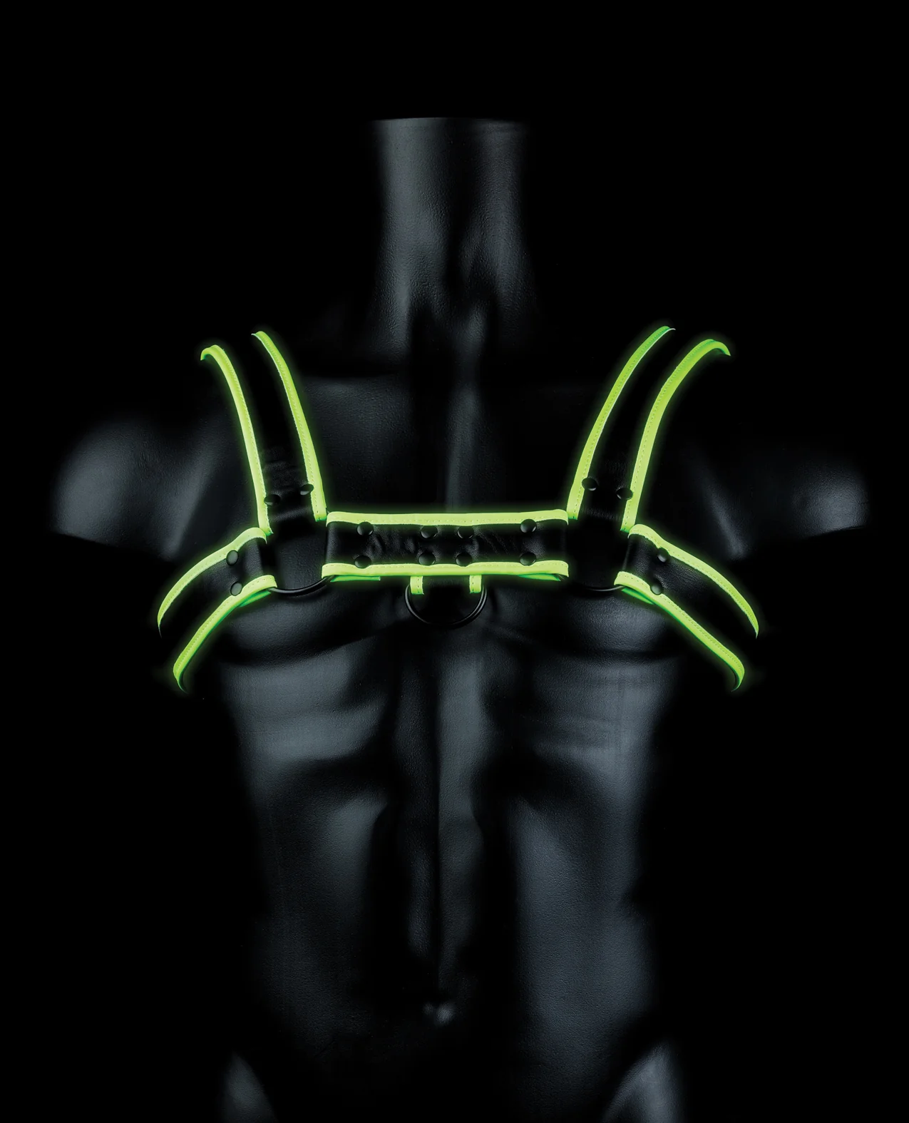 Shots Ouch Chest Bulldog Harness - Glow in the Dark L/XL - Image 3