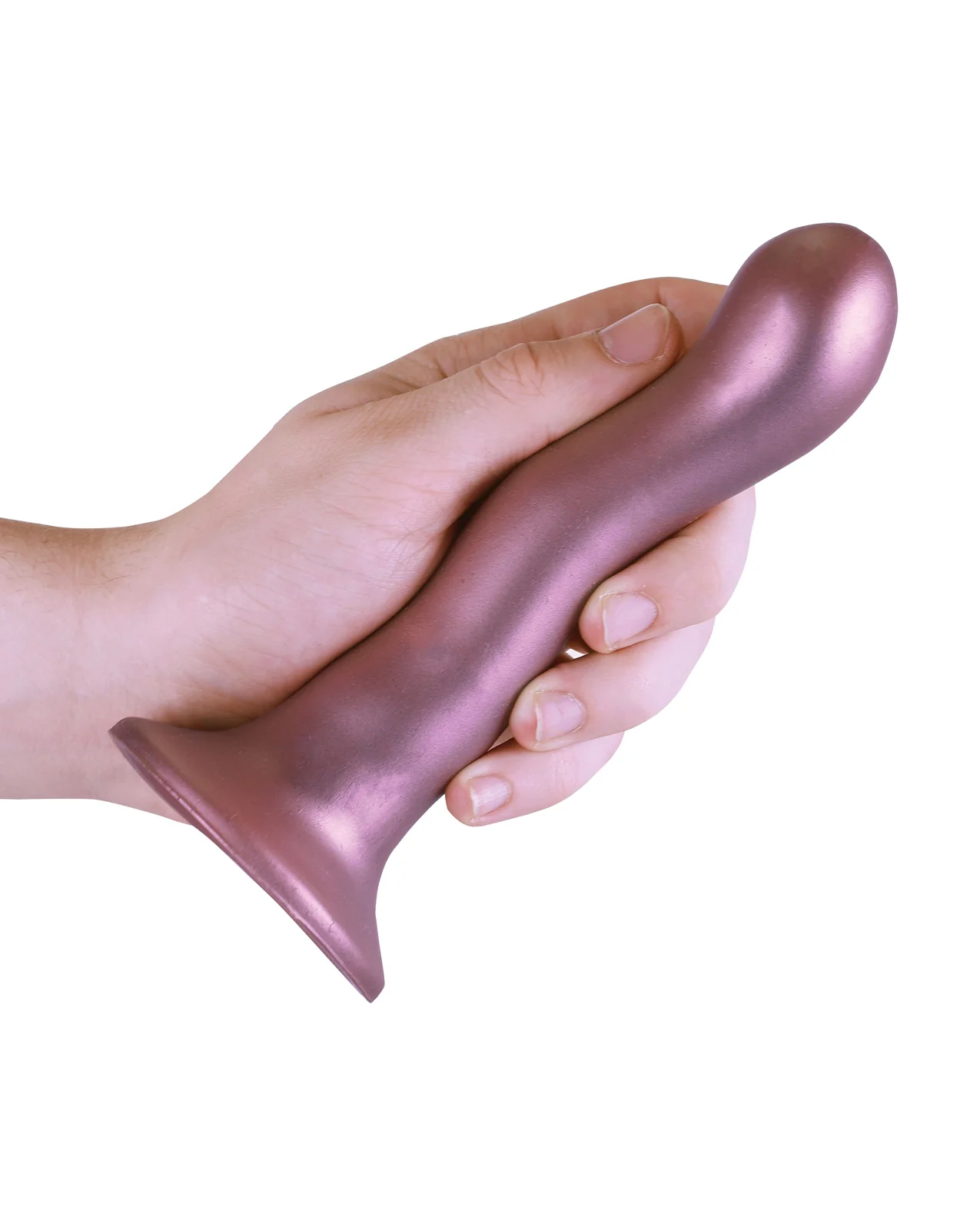 Shots Ouch 7" Curvy G-Spot Dildo - Rose Gold - Image 5