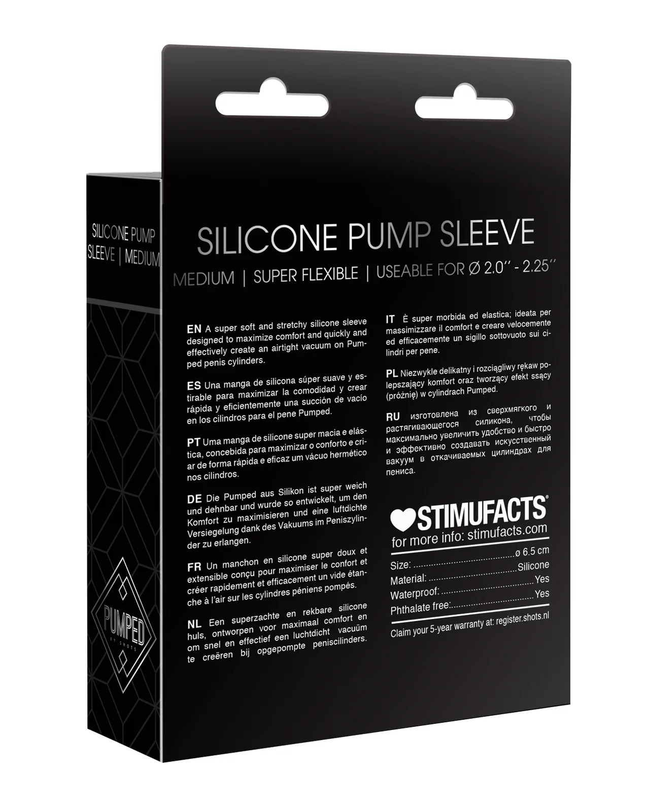 Shots Pumped Sleeve Medium - Black - Image 2