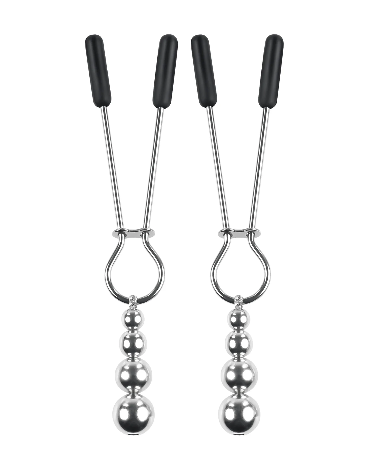 Selopa Beaded Nipple Clamps - Silver - Image 3