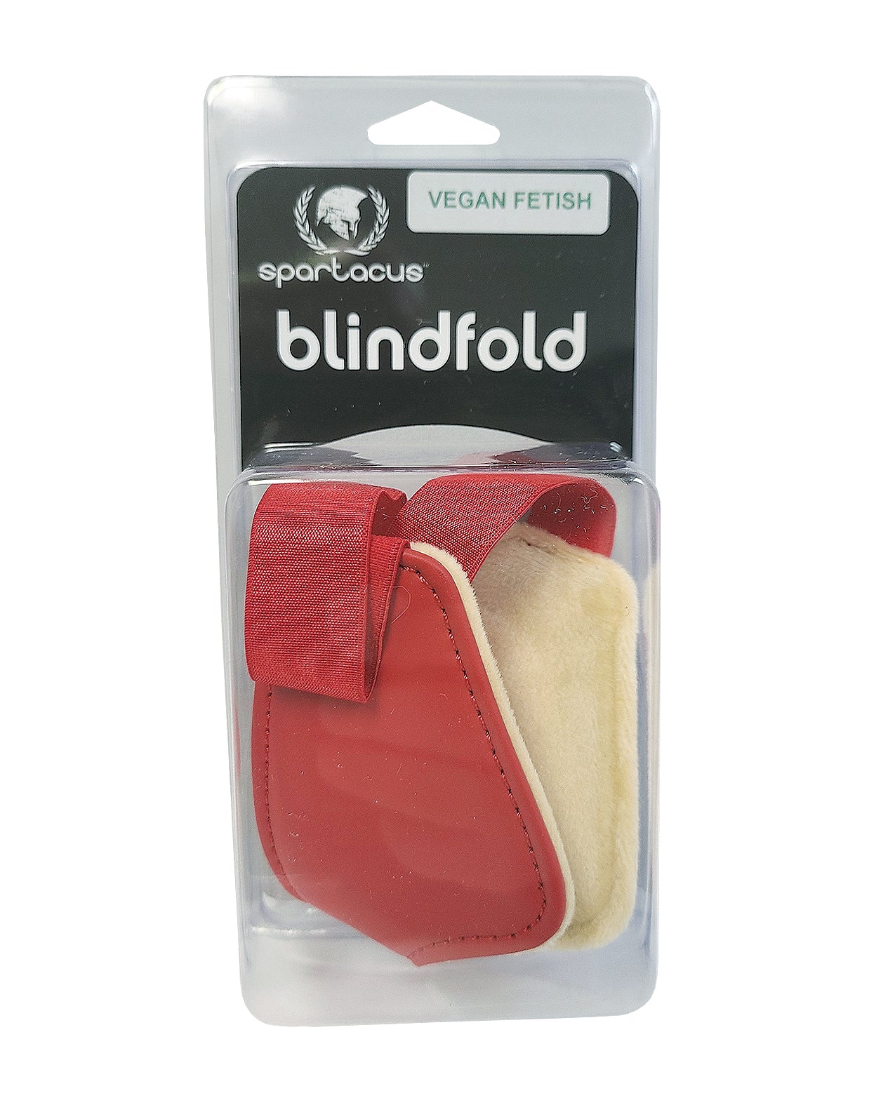 Spartacus PU Blindfold w/Plush Lining - Red - Image 2