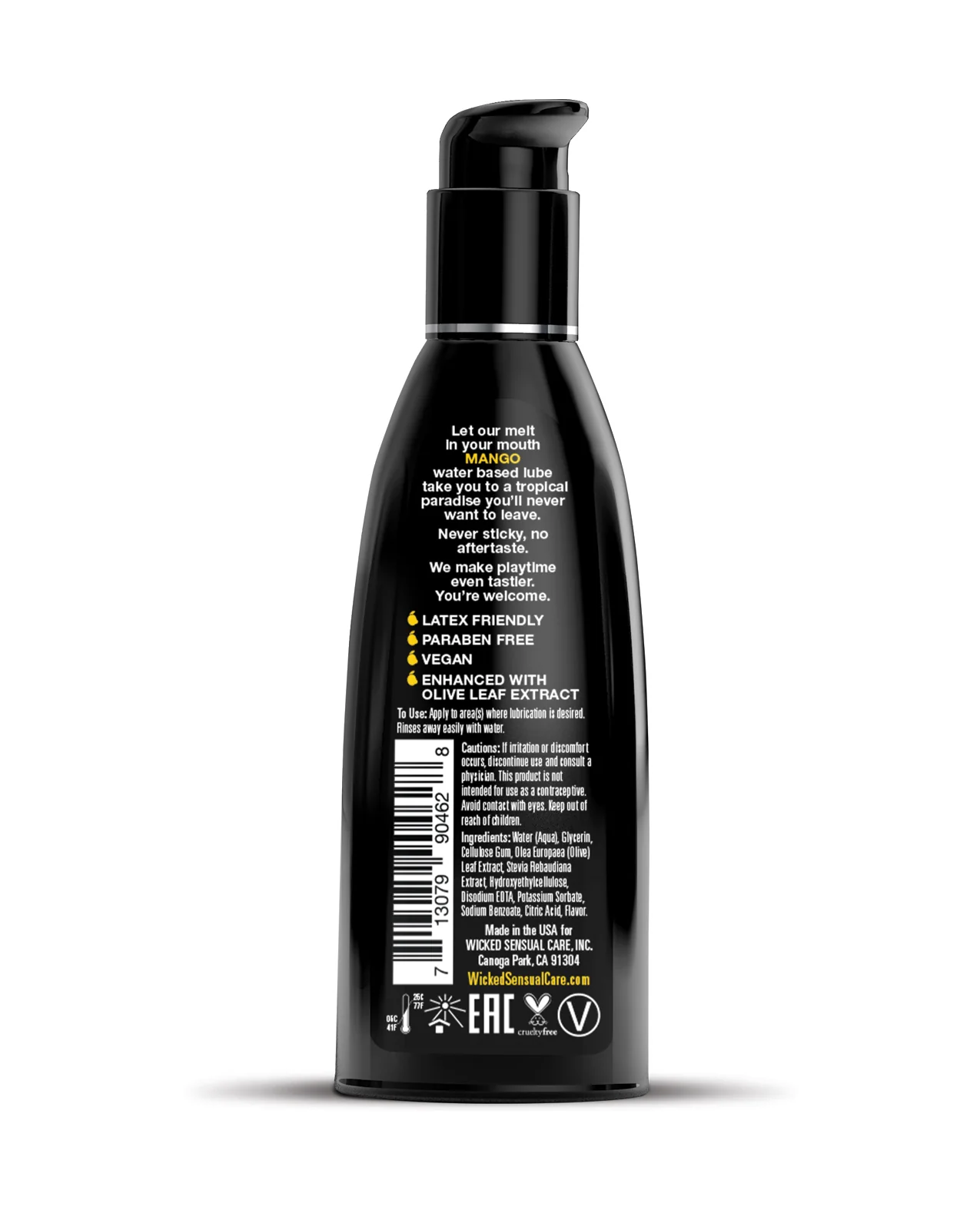 Wicked Sensual Care Water Based Lubricant - 2 oz Mango - Image 2