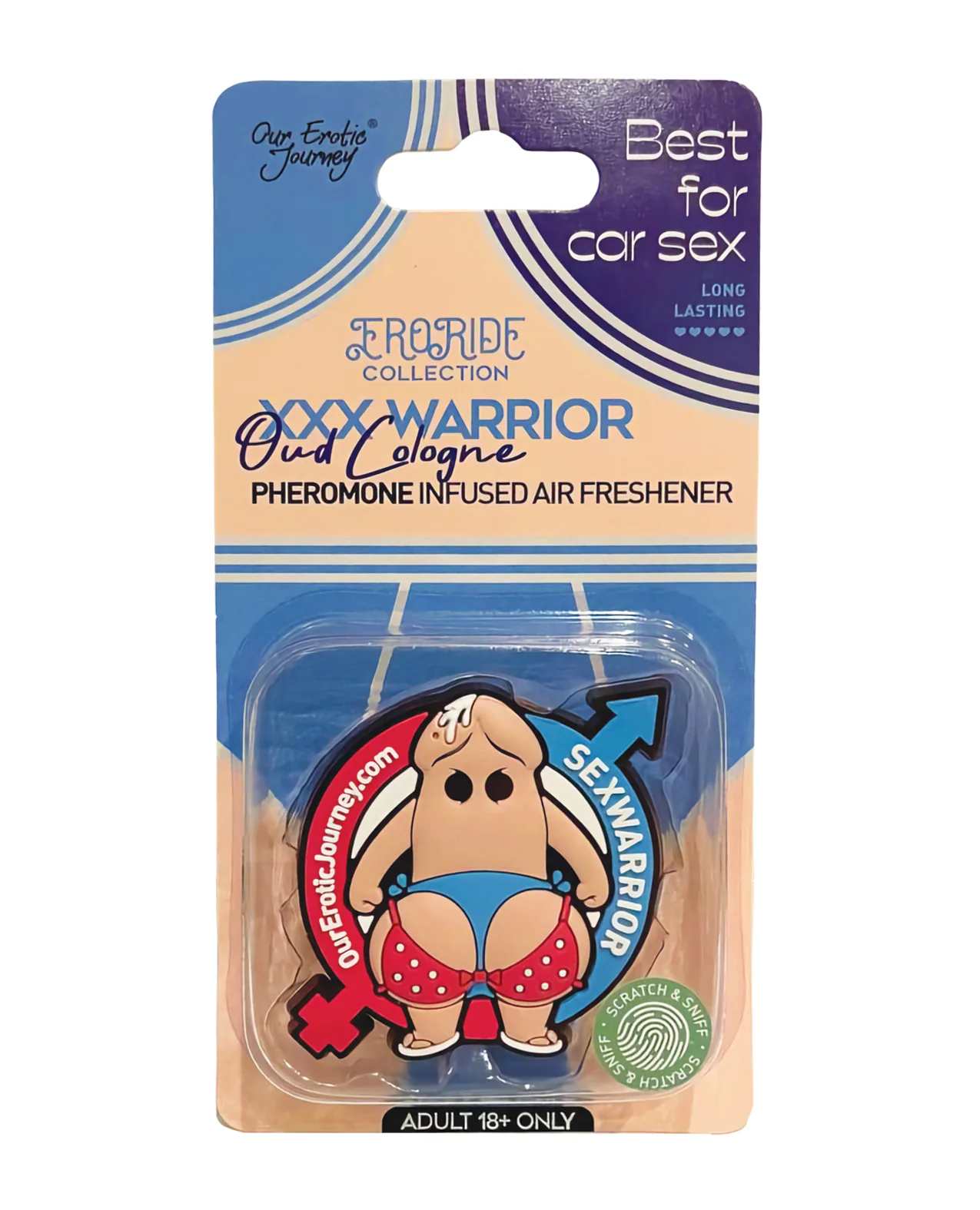 EroRide XXX Warrior Pheromone Infused Air Freshener - Oud Cologne